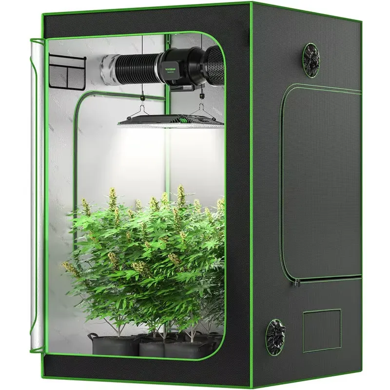 Grow Tent Complete Kit - ROHE 100x100x200cm Hydroponic Indoor Tent LED