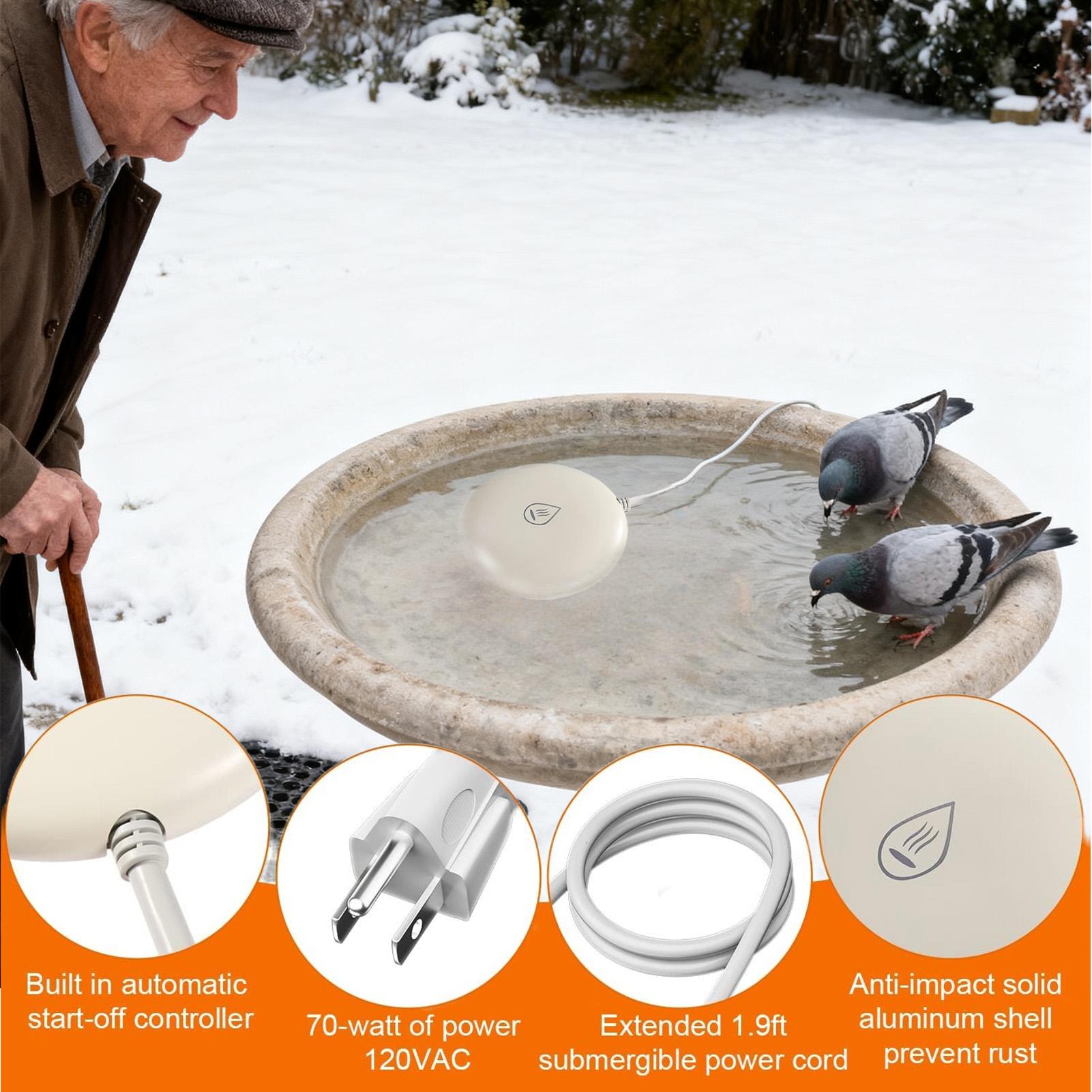 Smart Garden Bird Bath - Birdbath Heater Smart Waterer Deicer For