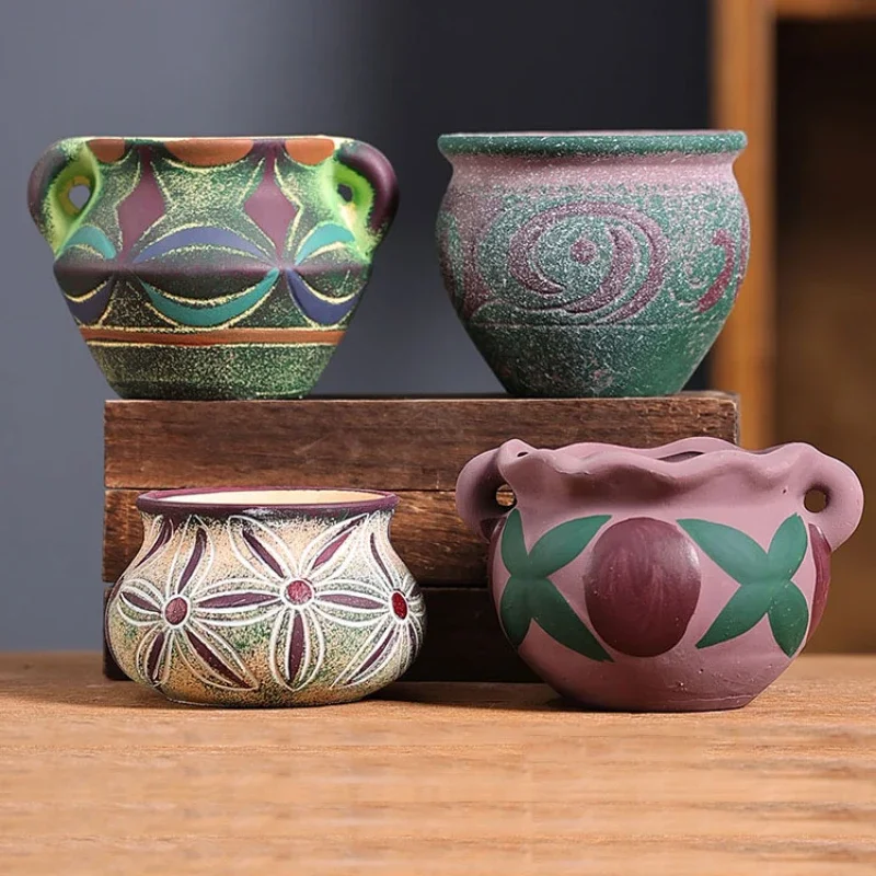Indoor Herb Garden Kit - Mediterranean Succulent Flower Pots Home Made