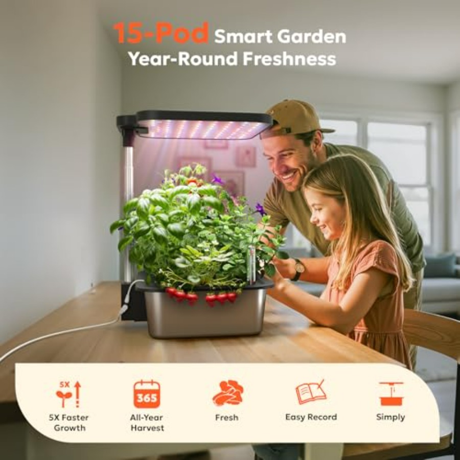 Indoor herb garden kit with 15 - огляд і ціна Indoor Herb Garden Kit