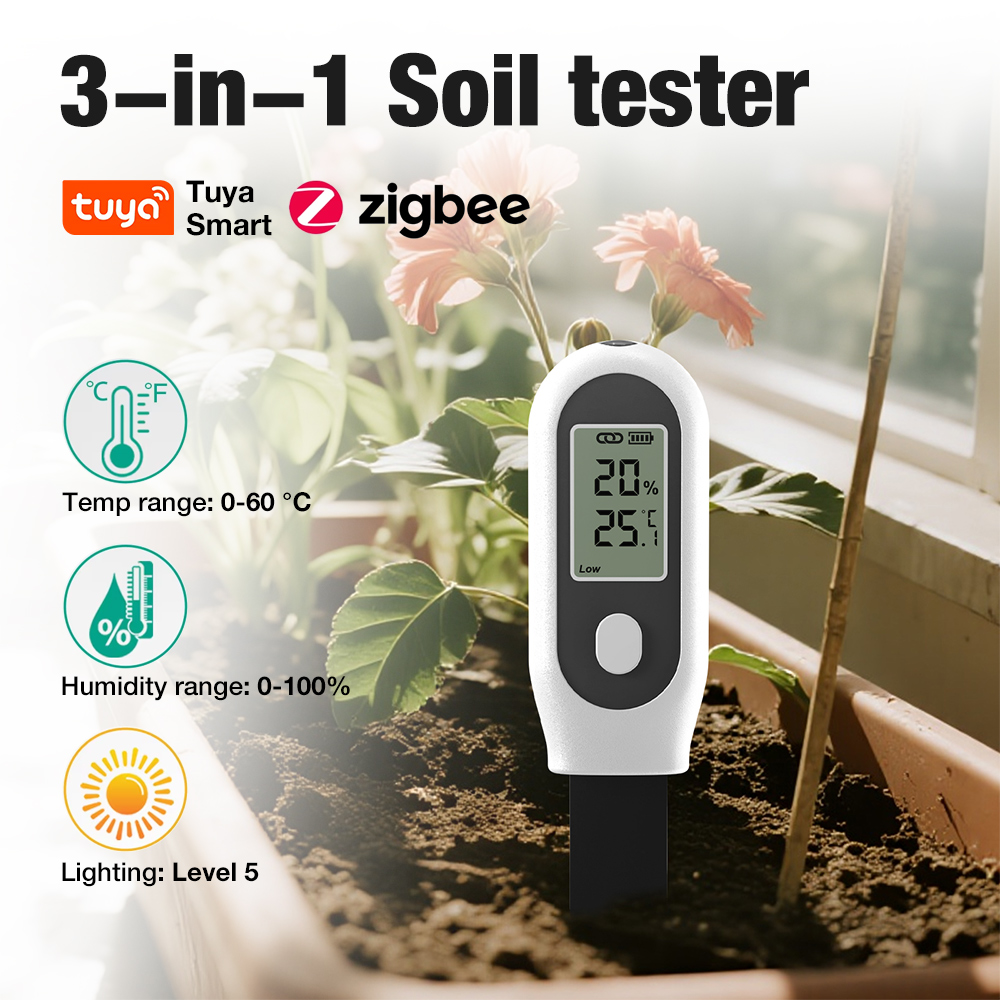 3 in 1 Soil Tester Zigbee Smar - огляд і ціна Smart Garden Moisture Sensor