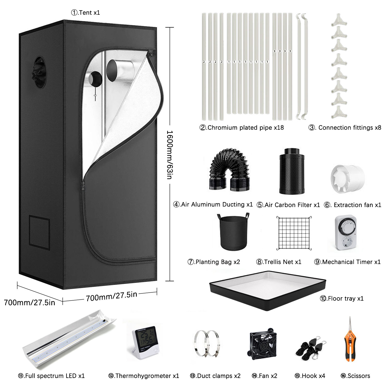 4x4 Grow Tent Complete Kit LED - огляд і ціна Grow Tent Complete Kit