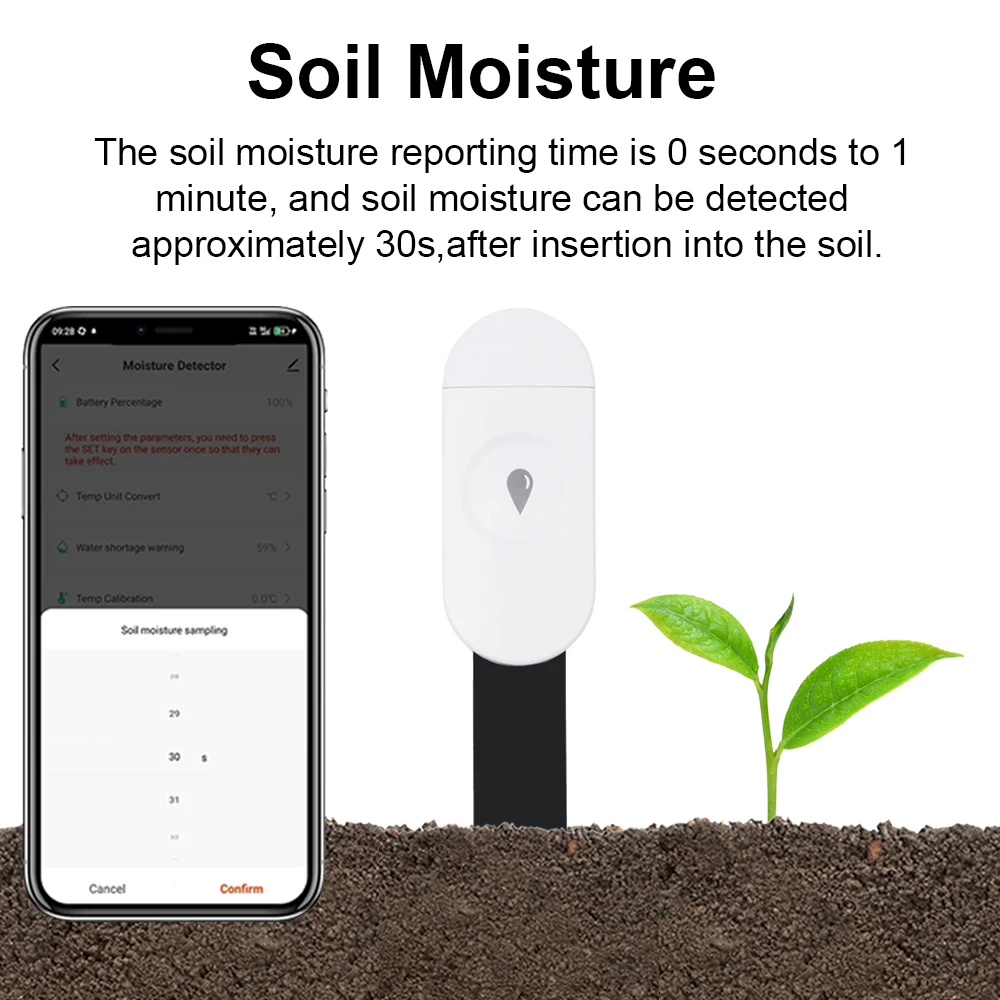Tuya Zigbee Temperature Humidi - огляд і ціна Smart Garden Moisture Sensor