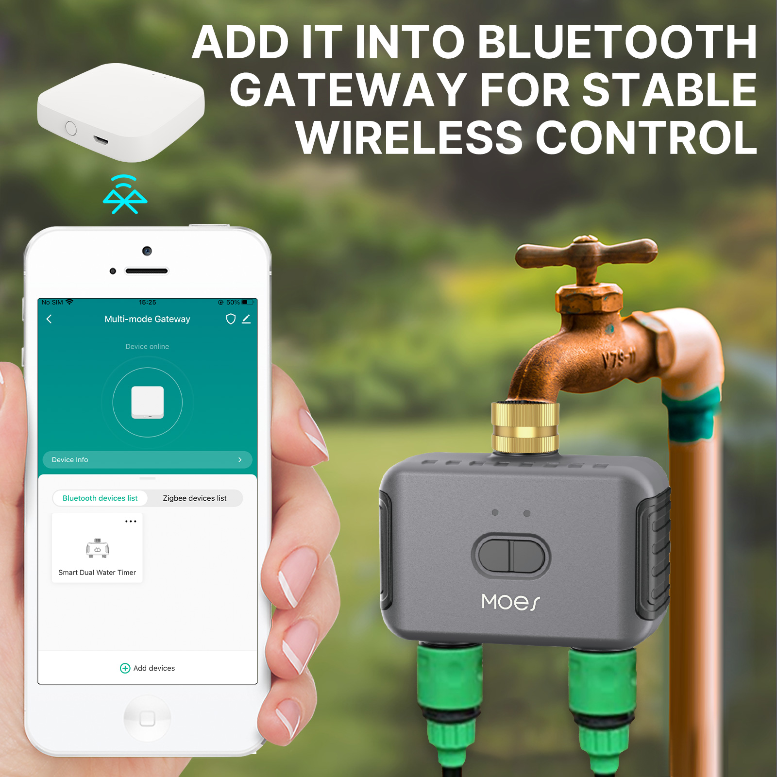 MOES Bluetooth Smart 2-Way Wat - огляд і ціна Smart Garden Watering Can