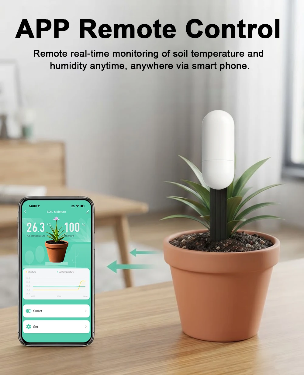 Tuya Zigbee Temperature Humidi - огляд і ціна Smart Garden Moisture Sensor